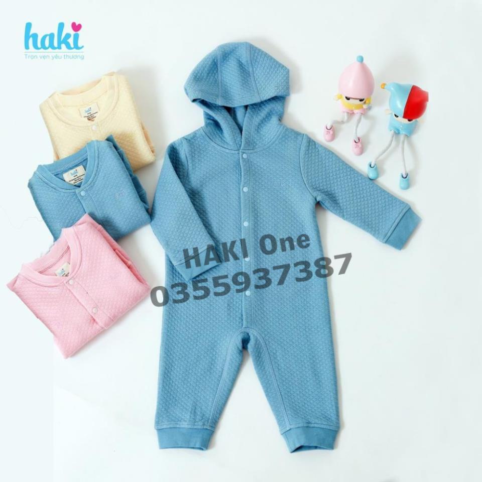 Bộ body cho bé vải sợi tre chần bông cao cấp HAKI hàng xuất khẩu Canada- BB015