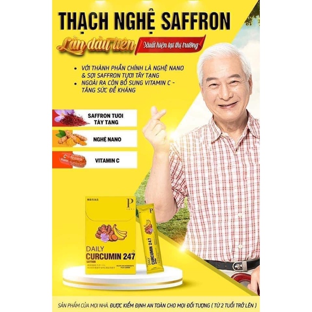 Thạch Nghệ NMN Đông Trùng Hạ Thảo Parea Nano Curcumin Cordyceps (Full hộp)