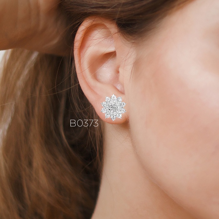 Bông tai nữ bạc Ý S925 MiASJ chốt vặn kết đá Newzeland cao cấp B0373/B0380/B0381/B0382