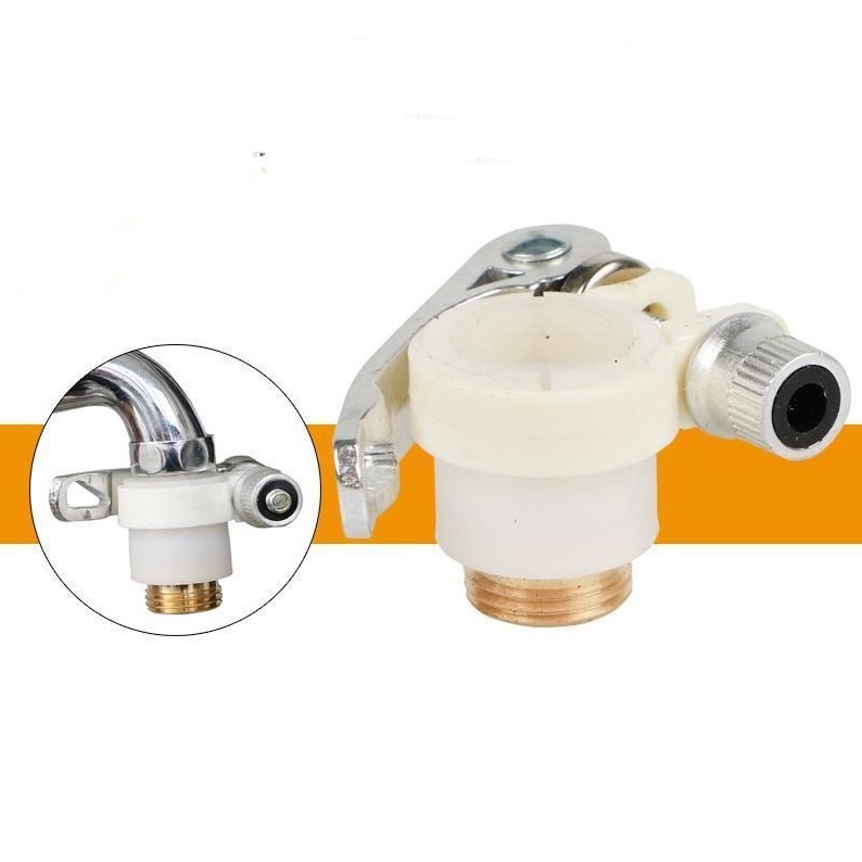 Đầu nối vòi nước đa năng kiểu tay quay khớp khóa, lắp đặt nối nhanh vòi nước, ống nước