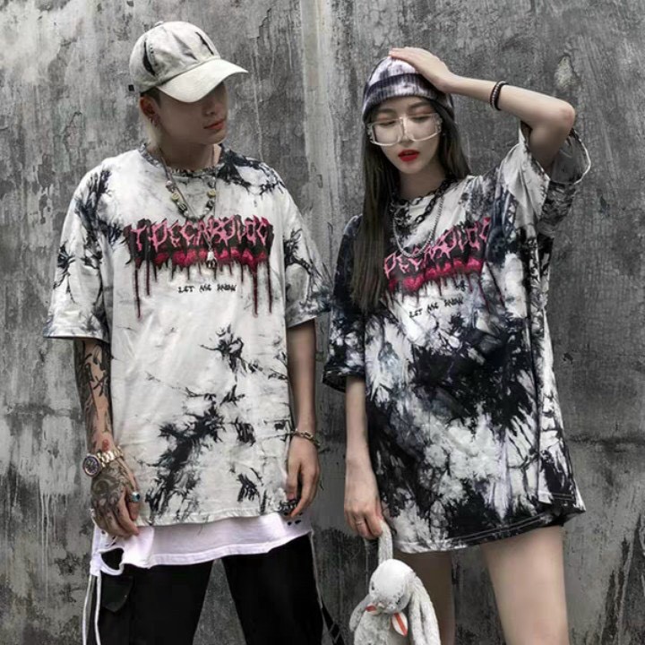 Áo thun LOANG MA MỊ tay lỡ cực chất unisex from rộng cao cấp bền màu 1Kenz