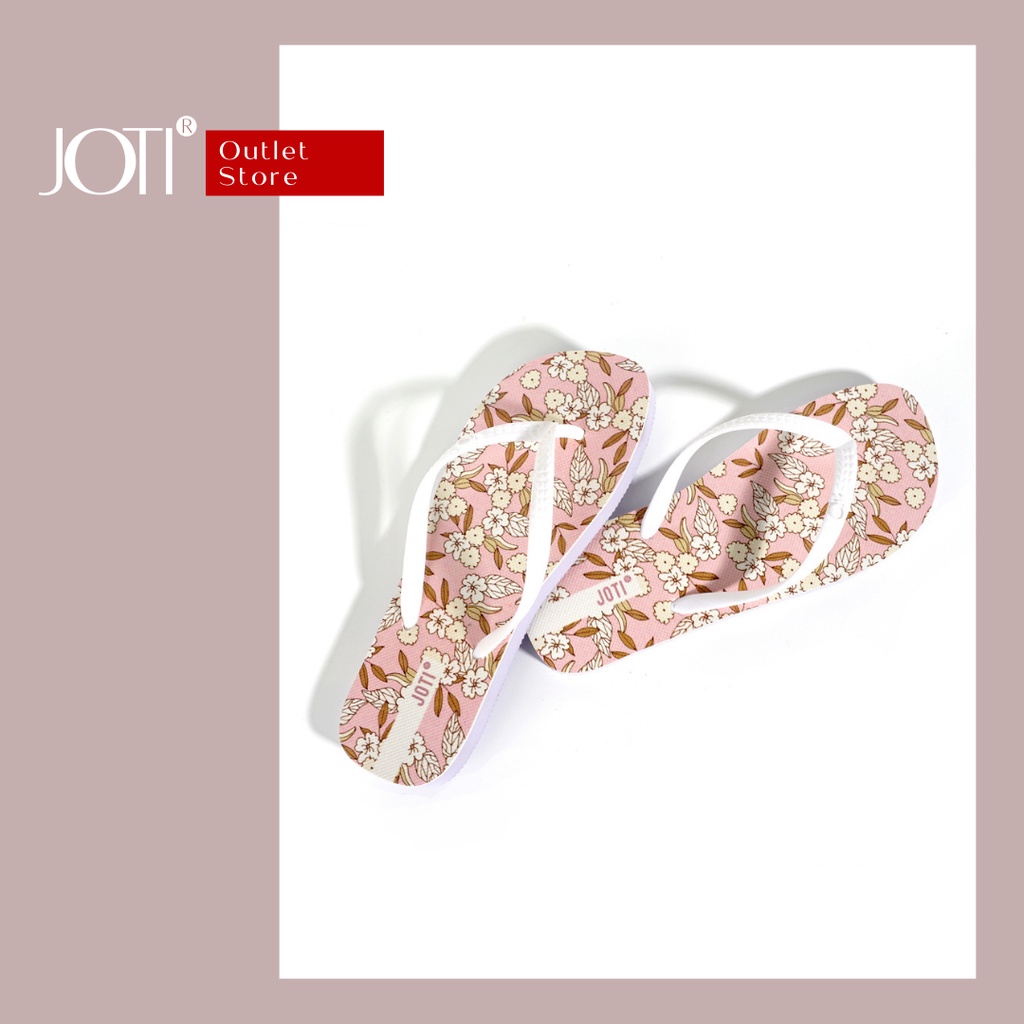 JOTI Dép Xốp Xỏ Công Sở Nữ Ngón 3265VN0 2021 - Hoa Nổi Bật Đế Bằng - Mang Dạo Phố Đi Biển