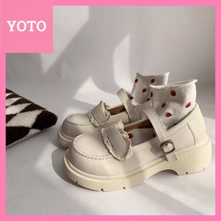 Giày lolita nữ độn đế cao,Giày da ulzzang nữ phong cách Hàn Quốc LT01