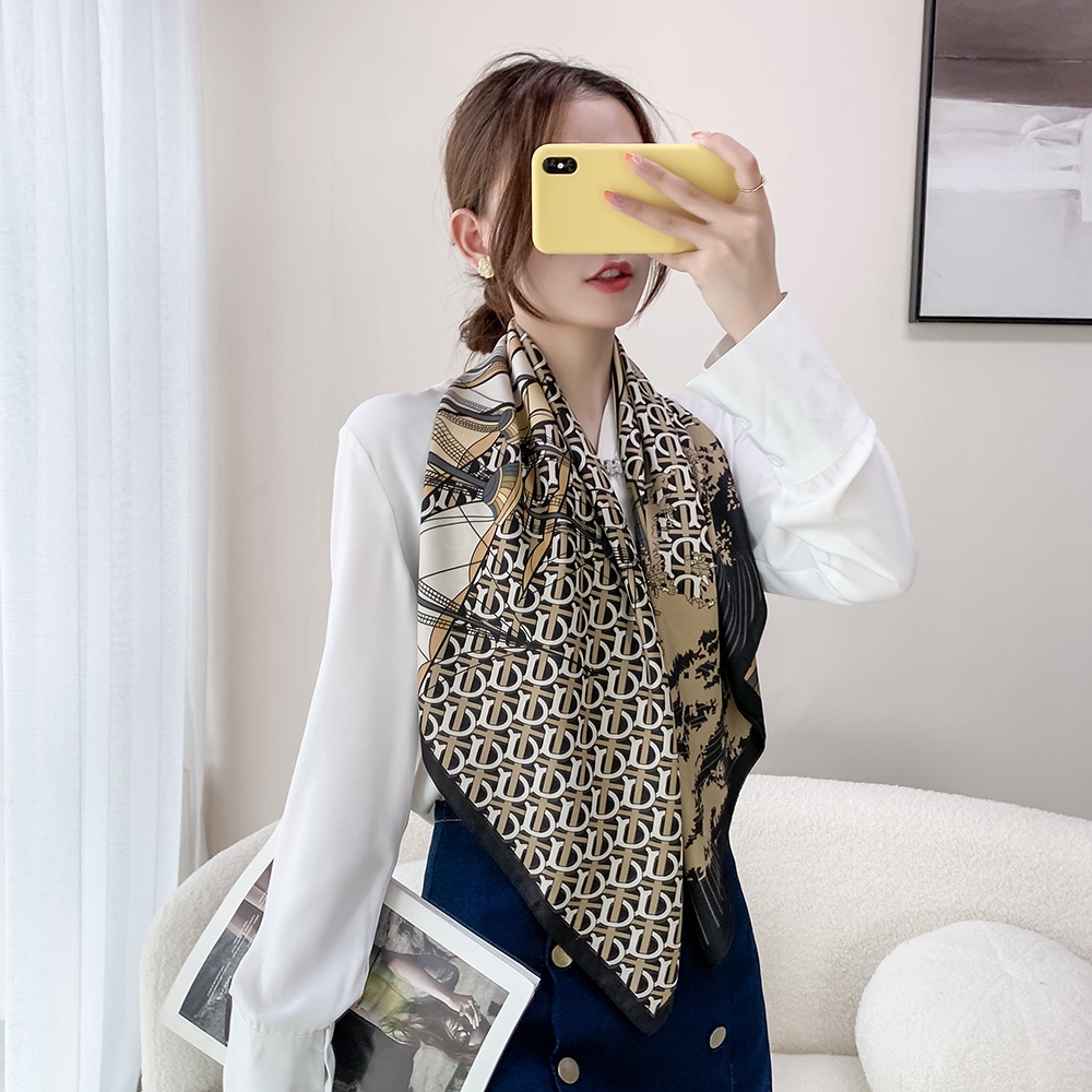 Khăn Choàng Vuông 90cm(35.4inch) Thời Trang Thoáng Khí WJ1007-57