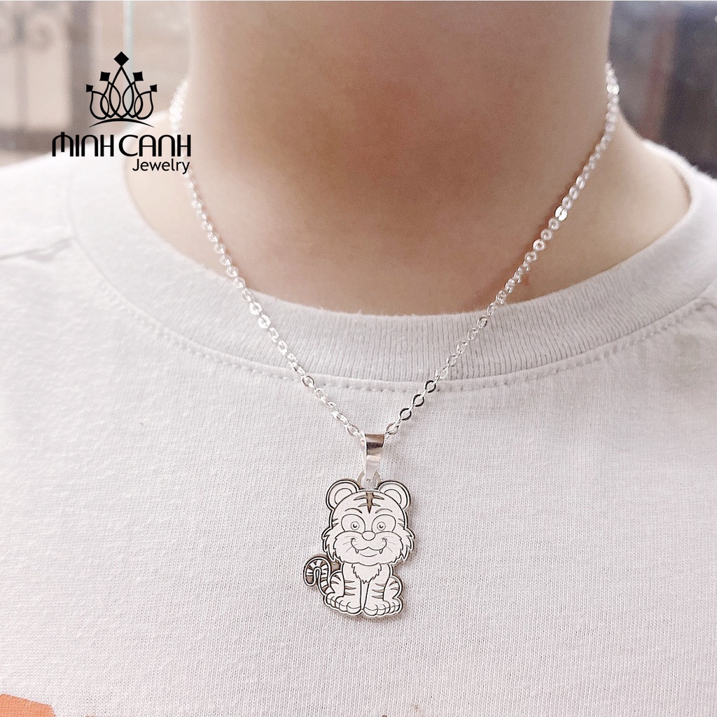 Dây Chuyền Bạc Hình Con Hổ Khắc Tên Cho Bé Sinh Năm 2022 Minh Canh Jewelry