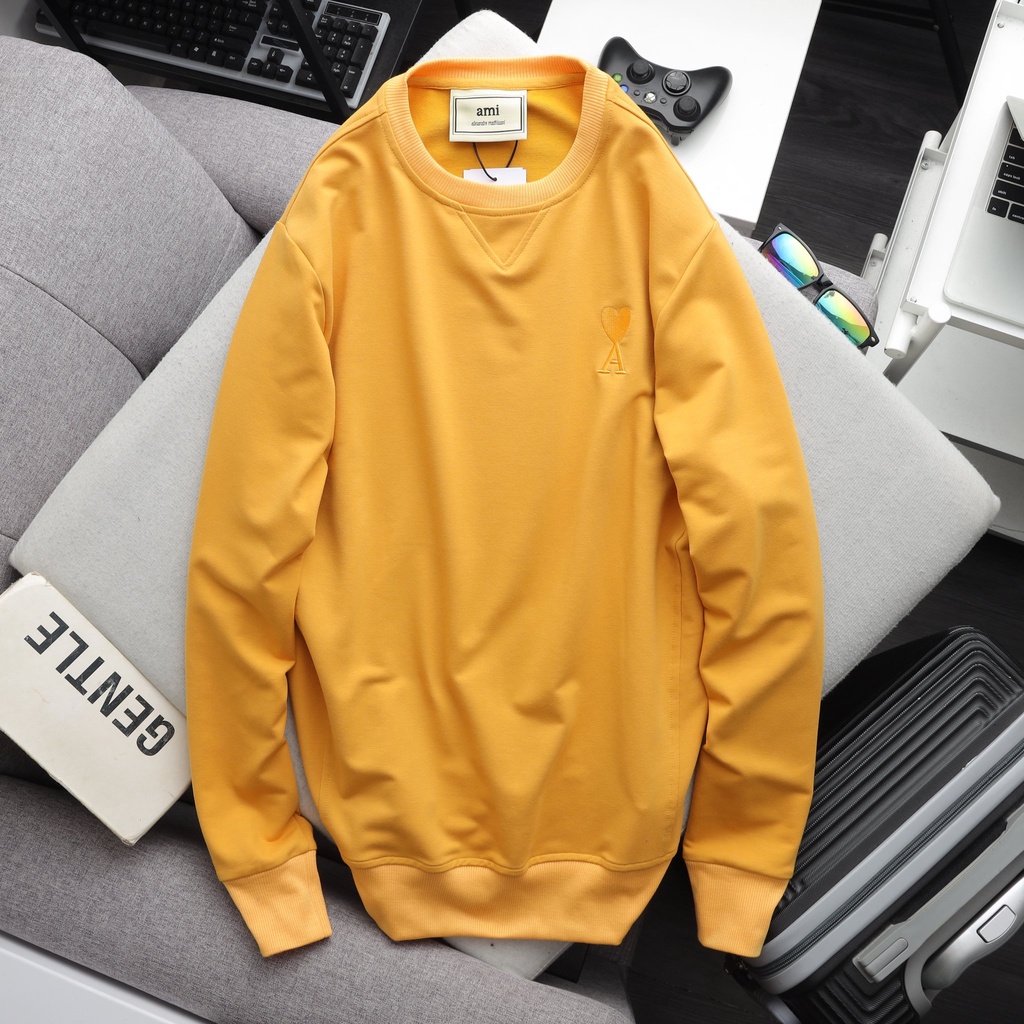 Áo Sweater Nam Nỉ Da Cá Màu Pastel , Áo Sweater Form Rộng Unisex Bigsize ( 50kg - 100kg ) - 3bros Quần Áo Xuất Khẩu