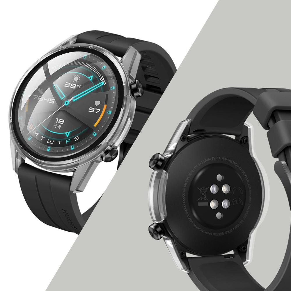 Ốp bảo vệ toàn diện mặt kính cường lực cho đồng hồ Huawei Watch GT2 42mm GT2 46mm