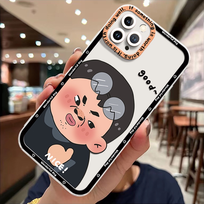 Ốp Điện Thoại Silicon TPU Mềm Trong Suốt Họa Tiết Dễ Thương Chống Sốc Cho IPhone 14 13 12 11 Pro XS MAX 6S 7 8 Plus X XR