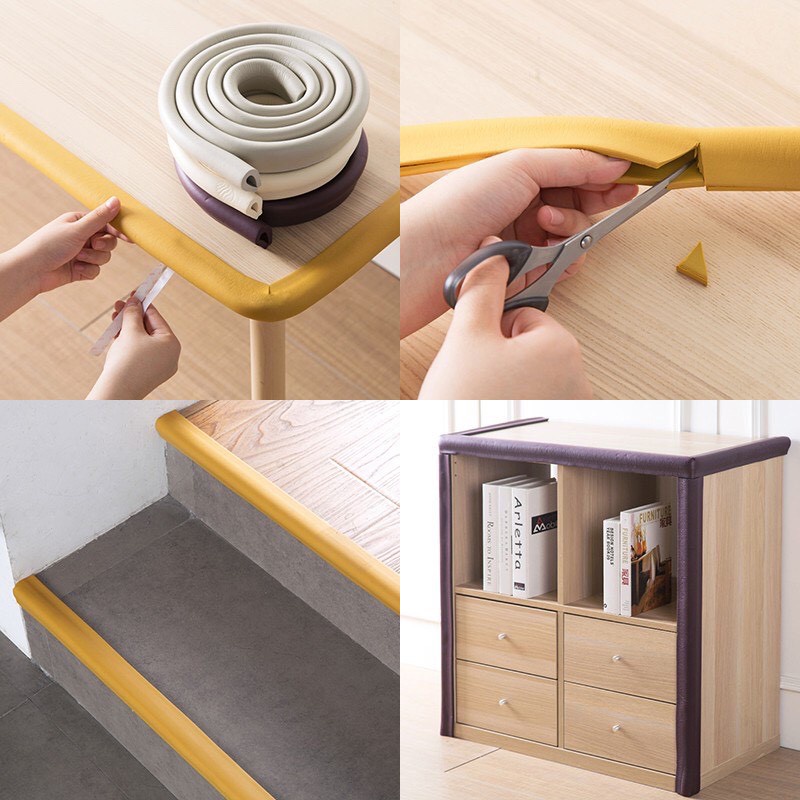 Cuộn xốp đa năng bọc cạnh bàn, cạnh tủ, cạnh tường dài 2m an toàn cho bé DD109