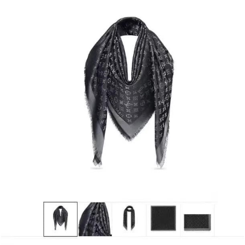 KHĂN CHOÀNG CỔ LV ĐEN ÁNH KIM SPF