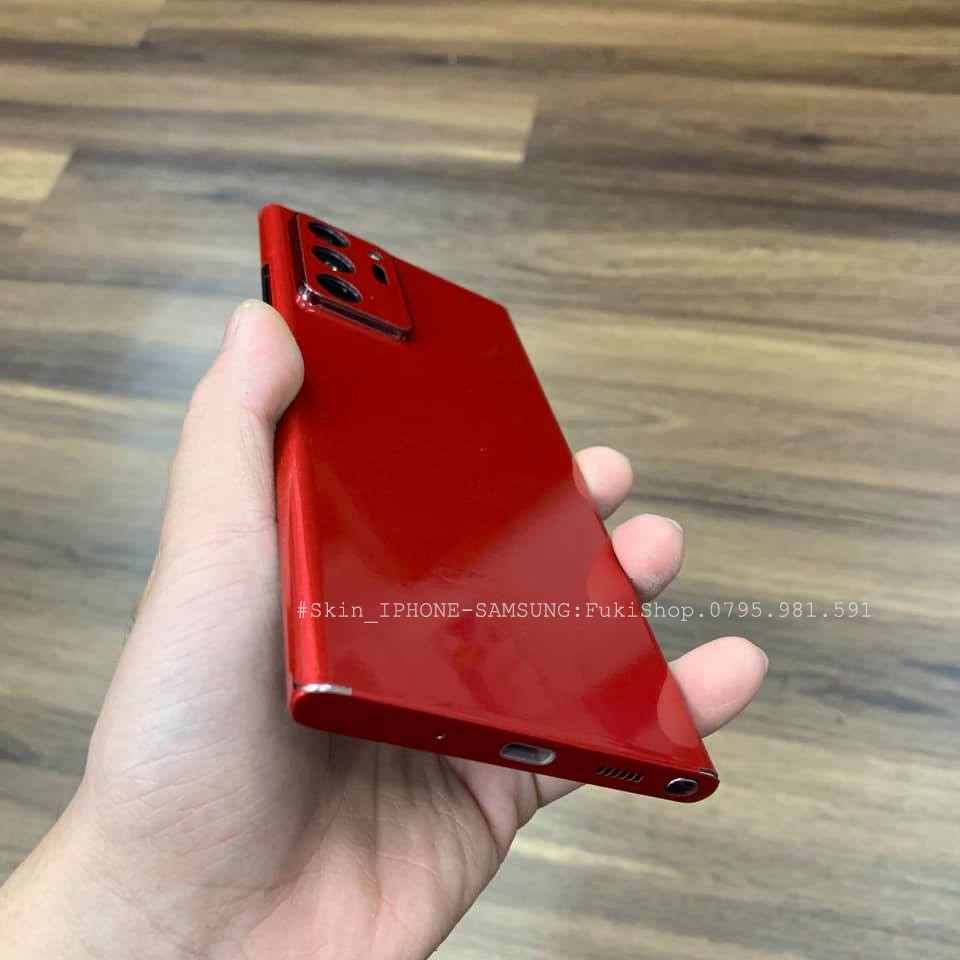 Tấm Dán Skin FULL Viền Đỏ Bóng Note8 Note9 Note10 Note10+ Note10Lite ZFlip S20 S20Ultra S20+ S10 A70