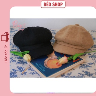 Mũ newsboy , nón dạ trơn dày dặn phong cách ulzzang