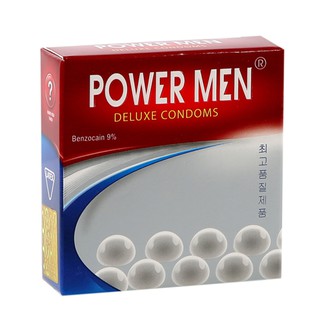 BCS - Bao cao su Power Men Ngọc trai siêu gai (hộp 3 bao)