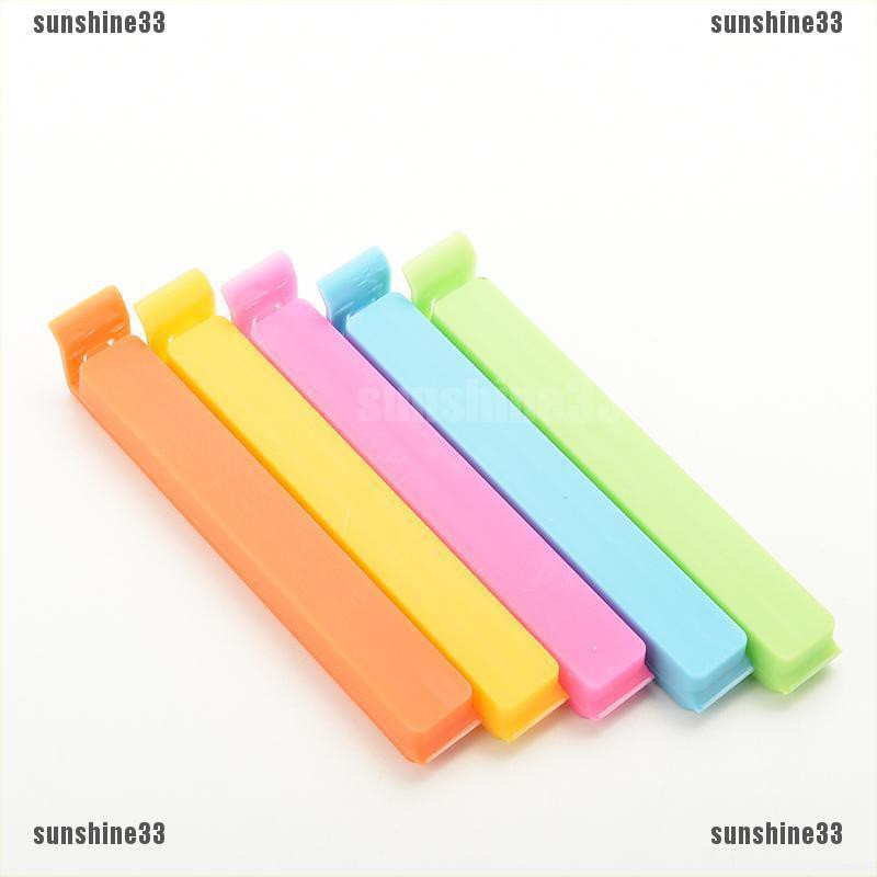 Set 5 kẹp niêm phong túi bảo quản thực phẩm tươi bằng nhựa thiết kế đơn giản