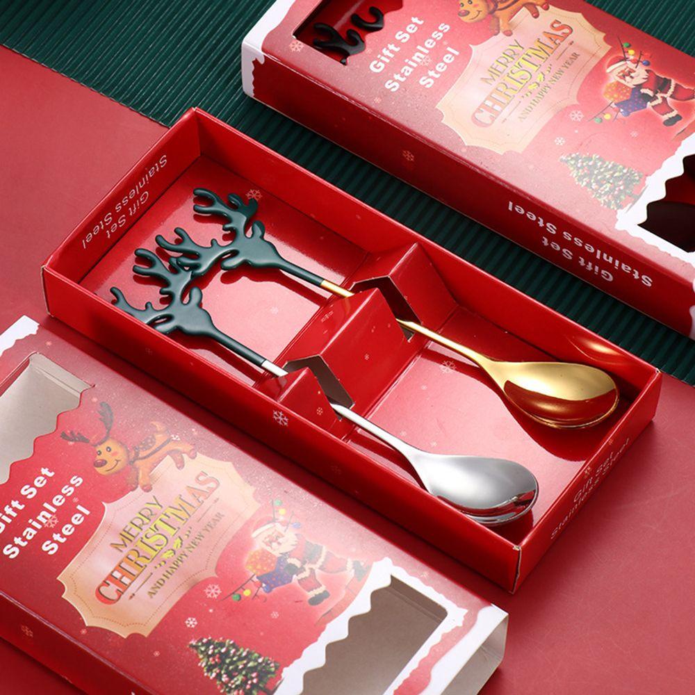 Bộ 2 Muỗng Nĩa Họa Tiết Giáng Sinh