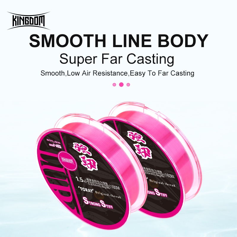 Cuộn Dây Câu Cá Kingdom 160M Chất Liệu Nylon Cao Cấp