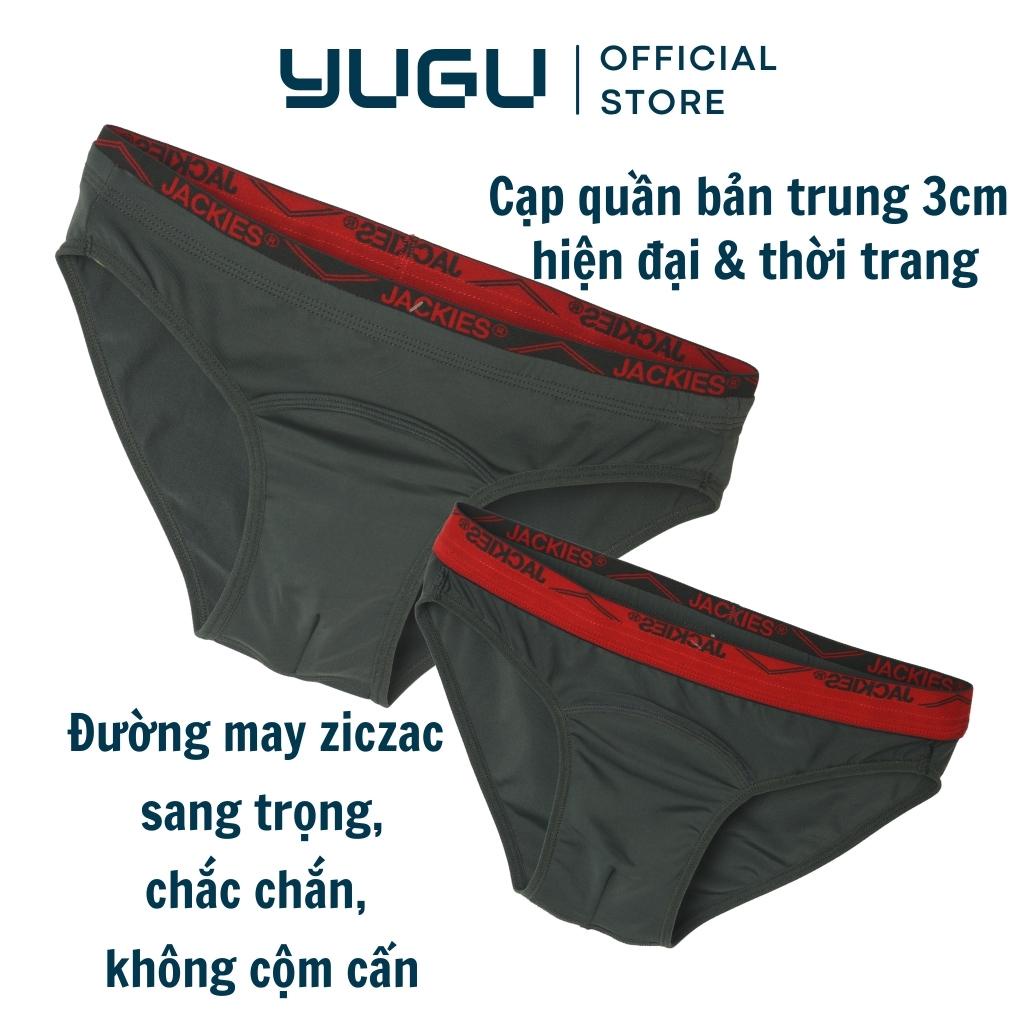 Quần lót nam thun lạnh cao cấp JACKIES Bn04 -YUGU- Quần sịp nam tam giác 40kg-90kg chính hãng Việt Nam, 1 chiếc, che tên