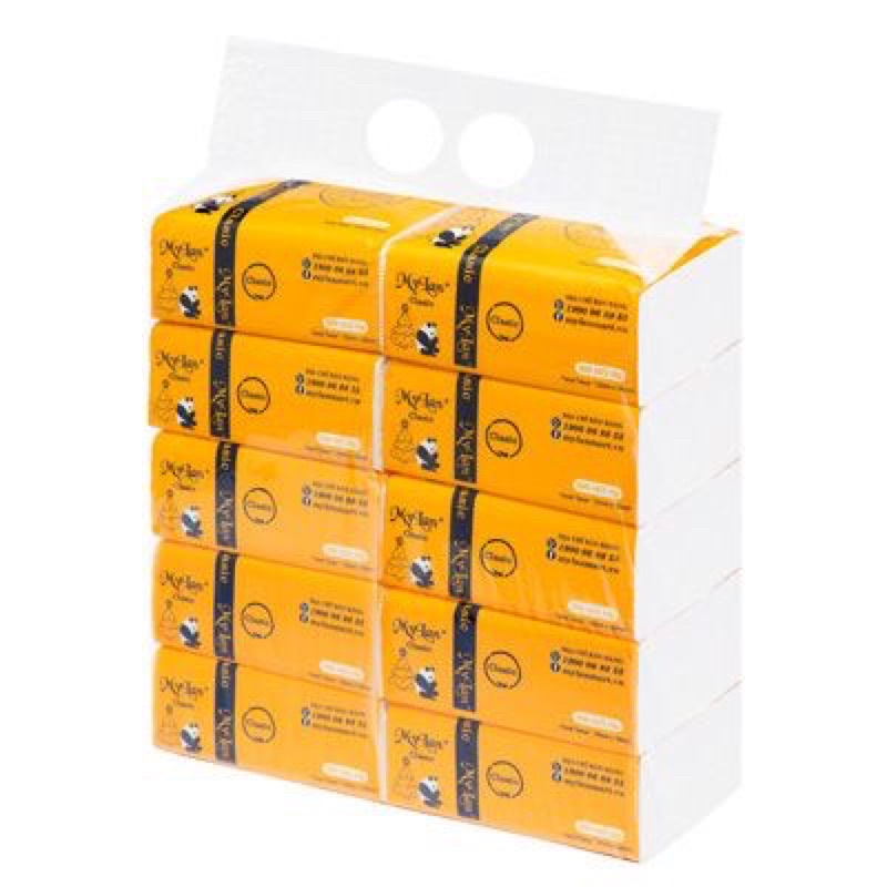 Bịch giấy rút gấu trúc Mylan 3 lớp (300 tờ/gói, 10gói/xách)