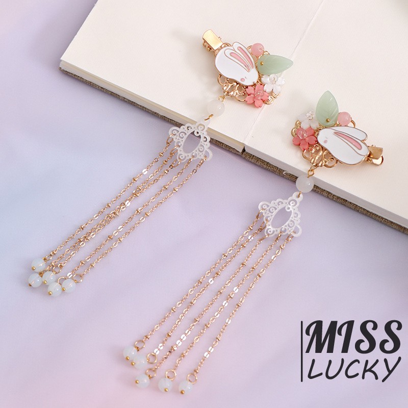 Kẹp tóc tua dua phong cách retro thời trang cho bé gái