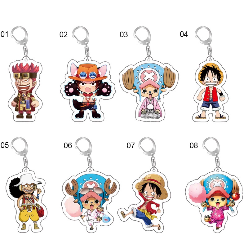 Móc Khóa Nhựa Acrylic Hình Nhân Vật Anime One Piece Dễ Thương