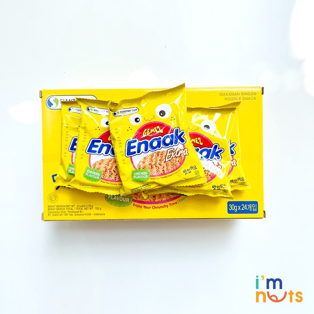 Snack mì trẻ em Enaak Indonesia vị gà truyền thống thùng 24 gói x 30g