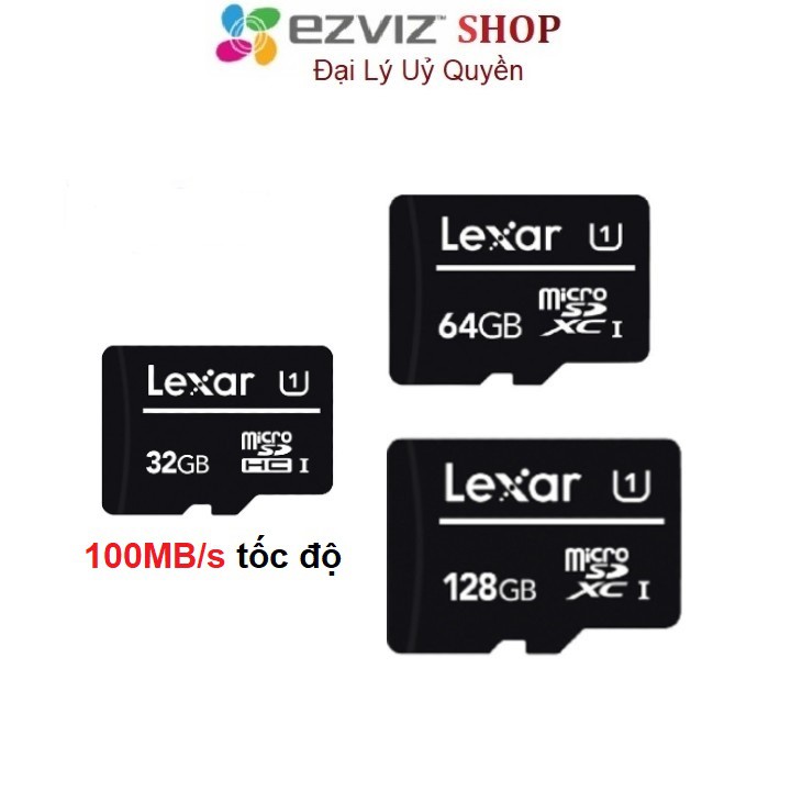 Thẻ nhớ Camera Lexar 32GB 64GB 128GB Class 10 tốc độ 100Mb/s