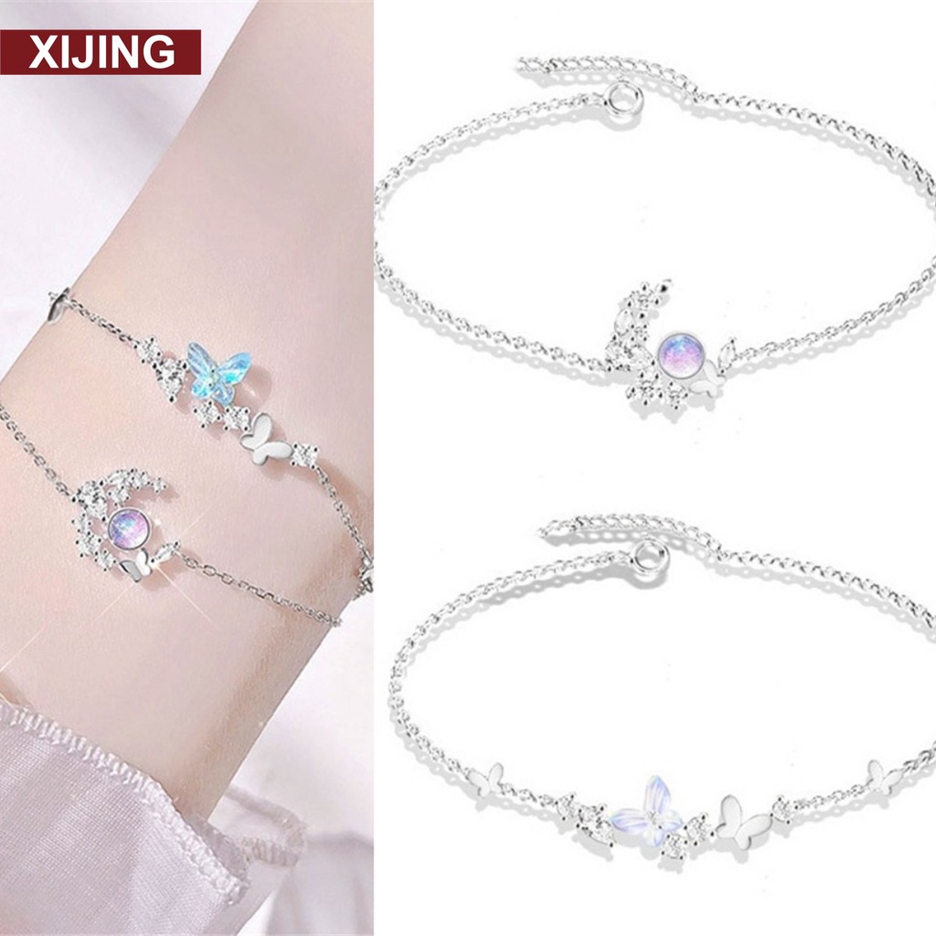 Bộ vòng tay thiết kế hình bươm bướm xinh xắn thời trang dành cho nữ
