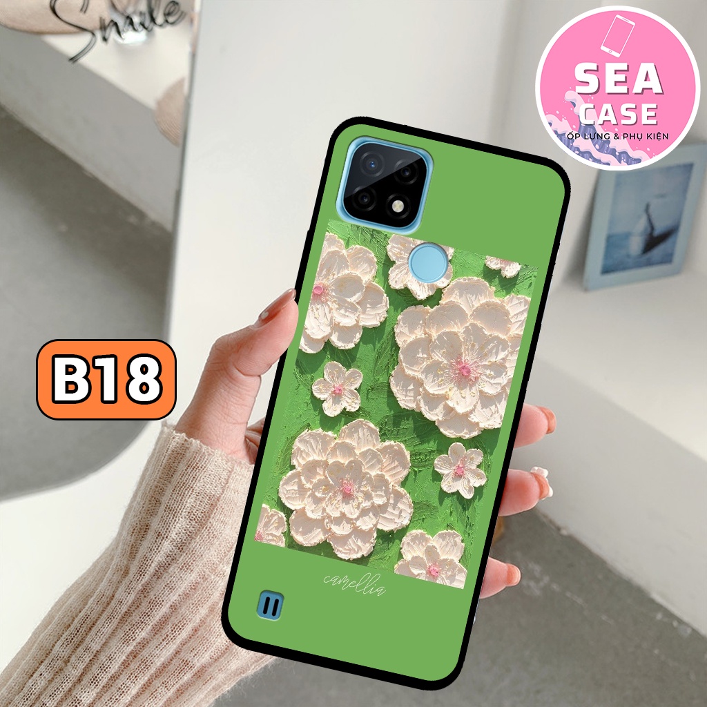 Ốp lưng Realme C21Y - C25Y - C21, Ốp điện thoại in hình hoa vintage,basic,nhẹ nhàng – lưng nhựa viền dẻo