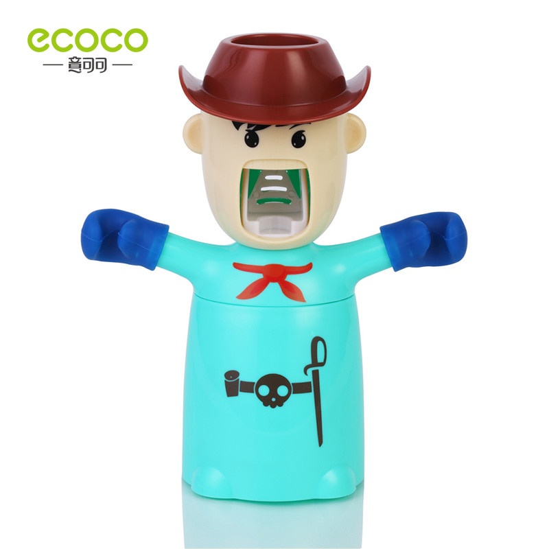 Bộ cốc đựng bàn chải đánh răng tự động kèm giá đỡ treo tường hình hoạt hình cho bé