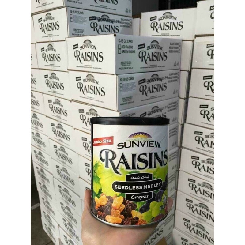 🍇🍇 HỦ 425gr NHO KHÔ SUNVIEW RAISINS
