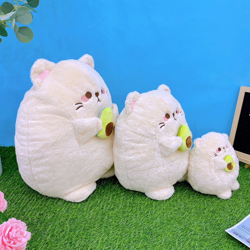 Gấu Bông Mèo Ôm Quả Bơ Siêu Dễ Thương, Gấu Bông Online Cao Cấp