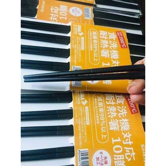 [ SALE TƯNG BỪNG]  Combo Sỉ 10 Vỉ (100 đôi) Đũa Kháng khuẩn Shikisai Nhật Bản.