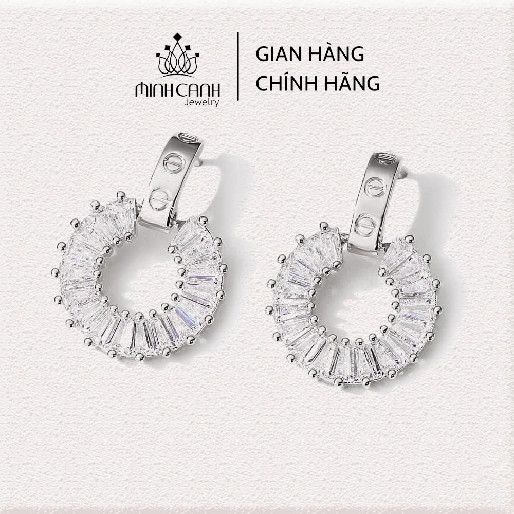 Bông Tai Vòng Tròn Đá Minh Canh Jewelry