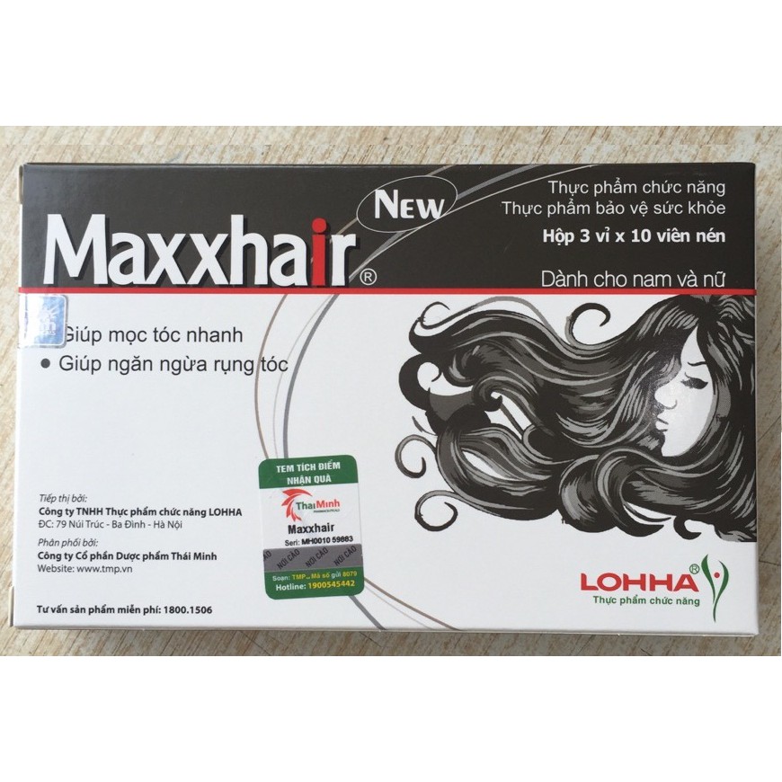 Viên uống giúp nhanh mọc tóc Maxxhair 30 viên