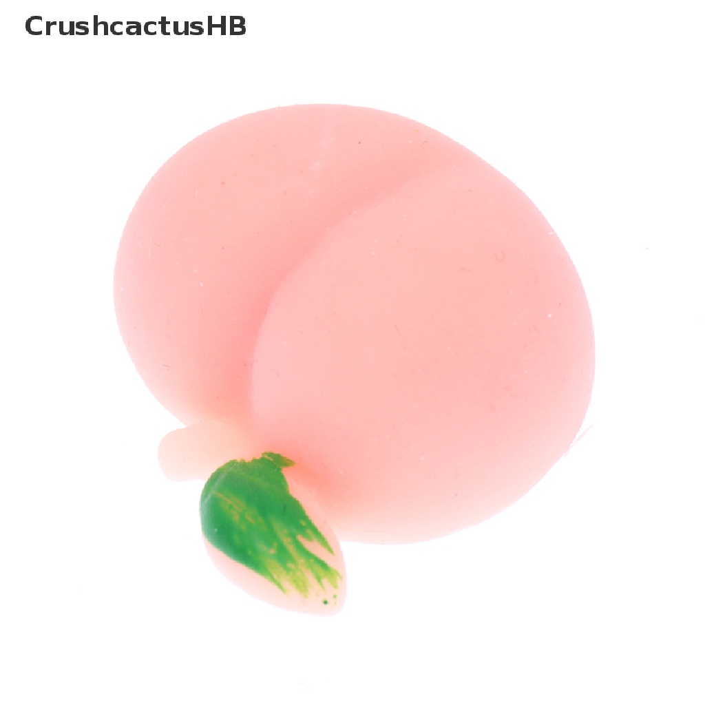 [CrushcactusHB] Set 2 Đồ Chơi Bóp Giảm Căng Thẳng Bằng Silicon Mềm Hình Mông Quả Đào Dễ Thương