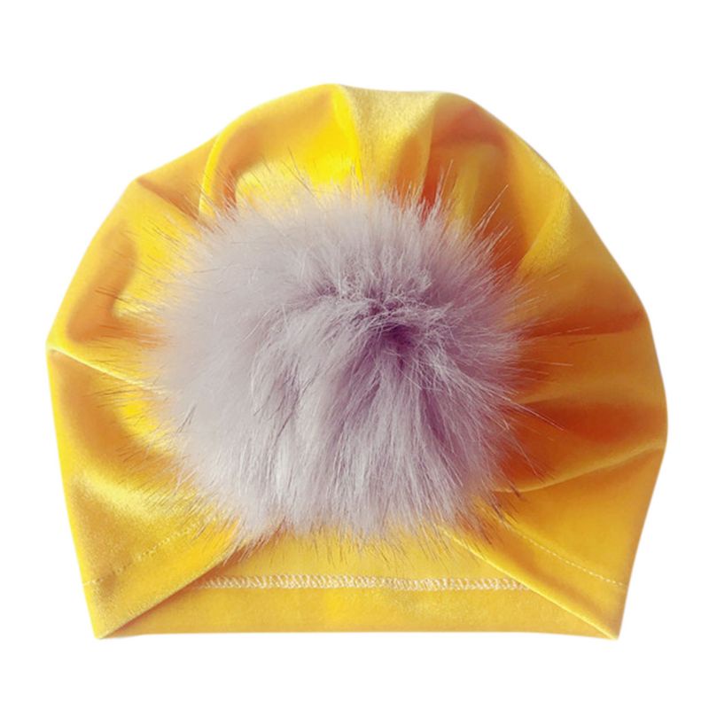 Inn Mũ Turban Bằng Vải Nhung Mềm Mịn Lấp Lánh Mùa Đông Cho Bé Gái Sơ Sinh