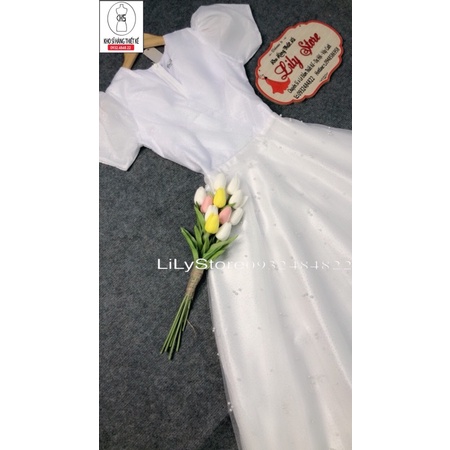 ĐẦM MAXI MẶC CƯỚI LƯỚI KIM TUYẾN MS1023y full size S/M/L/XL (ẢNH VÀ VIDEO DO CHỦ SHOP TỰ QUAY1000%)