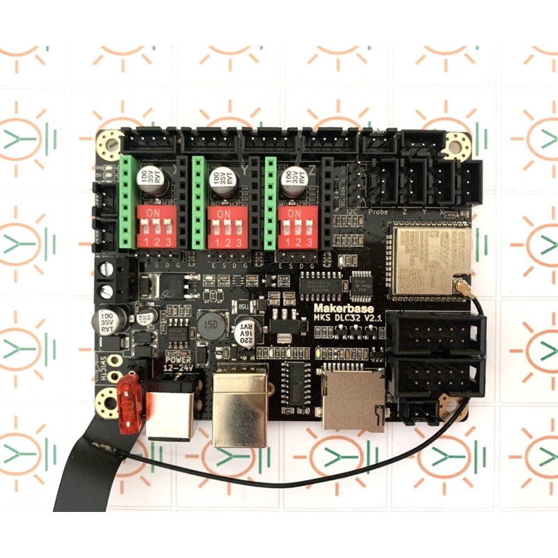 Combo MKS DLC32 + 3*TMC2208 - bo mạch điều khiển máy khắc laser sử dụng ESP32 wifi