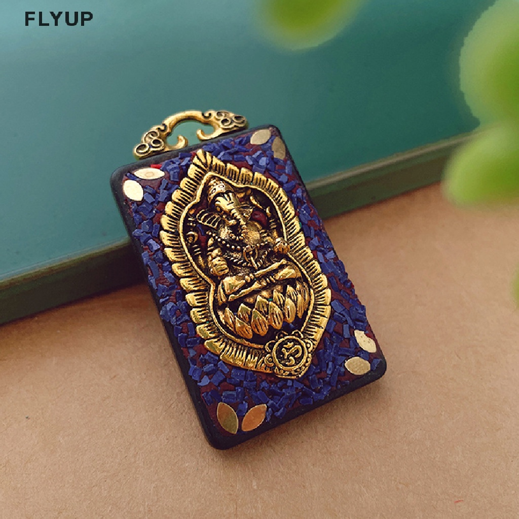 Vòng cổ Mặt Hình Tượng Phật Nepal Thangka Bằng Gỗ Mun Độc Đáo