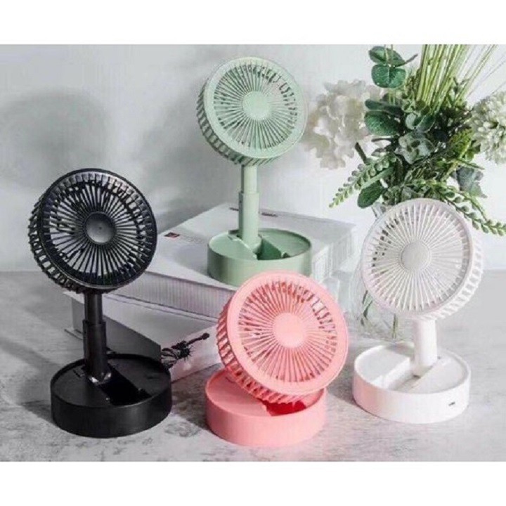 Quạt tích điện gấp gọn mini để bàn USB Fan A9, 3 tốc độ, sử dụng 4h liên tục