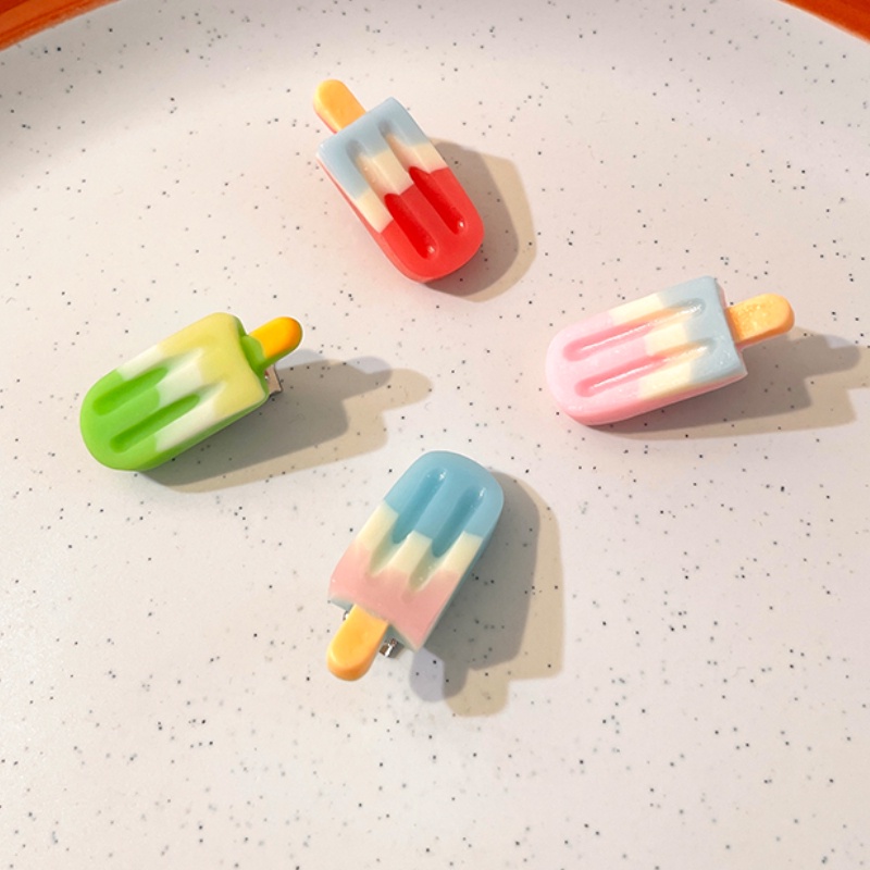 Kẹp Tóc Hình Que Kem Màu Kẹo Dễ Thương Phong Cách Nhật Bản