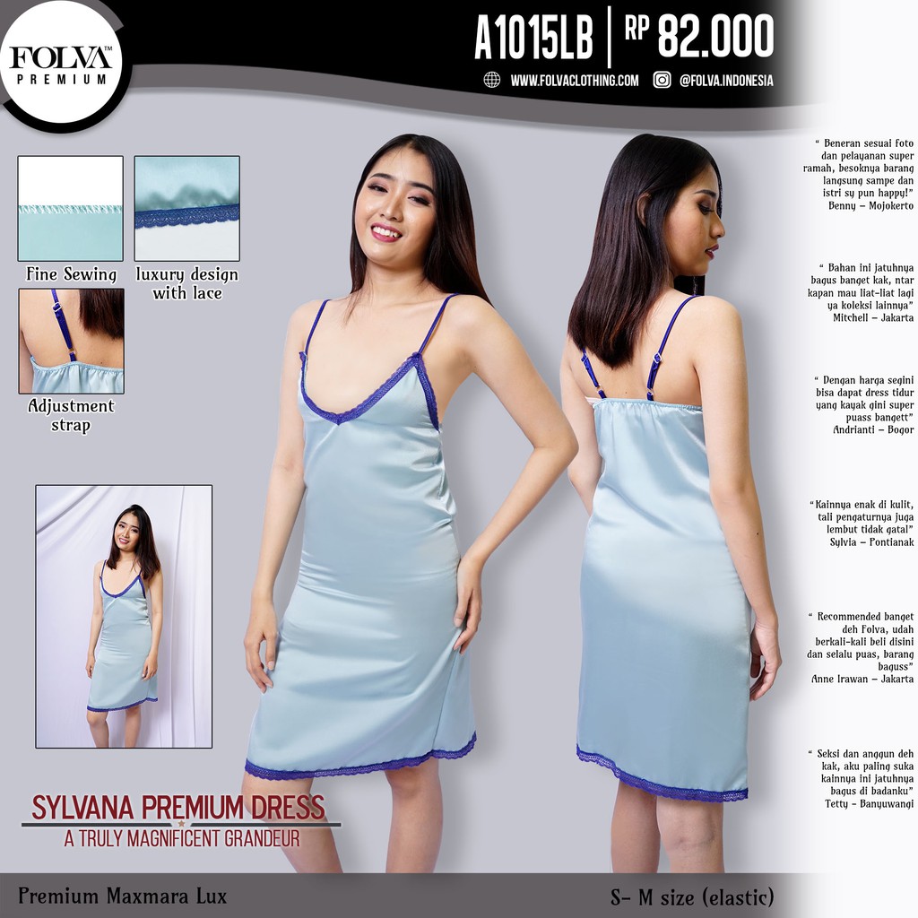 Đầm Ngủ Tanktop Màu Xanh Dương Cao Cấp Phù Hợp Với Mọi Kích Thước Khác Nhau Maxmara A1015lb