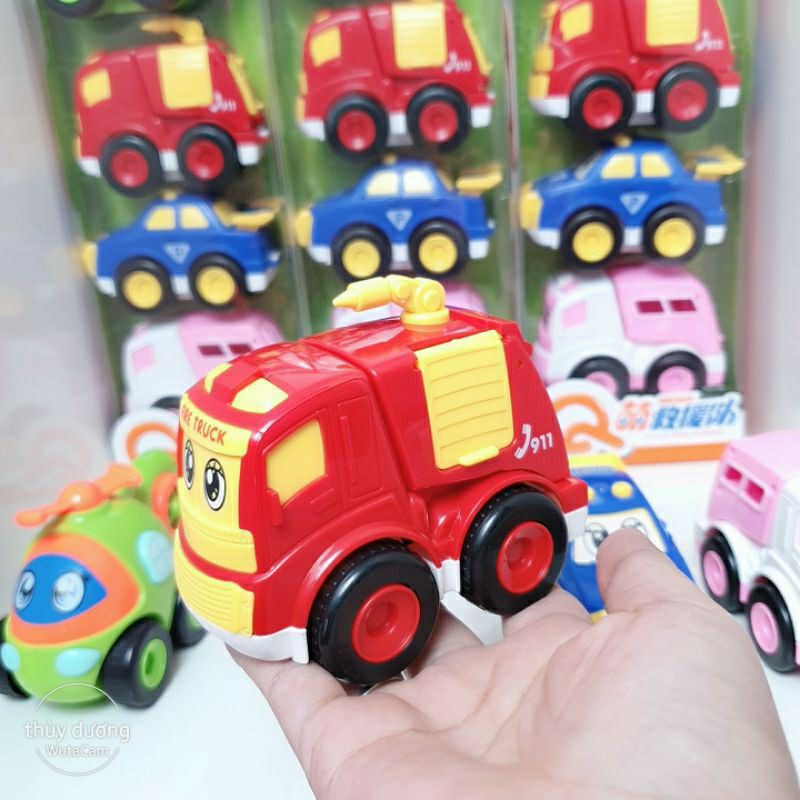 Đồ chơi hộp 4 xe poli cao cấp cho bé