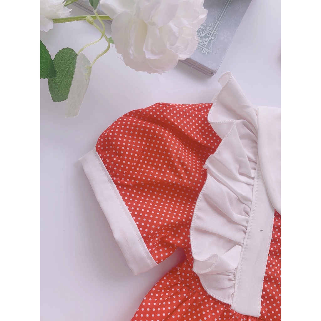 Body bé gái 🥰𝑻𝑨̣̆𝑵𝑮 𝑲𝑬̀𝑴 𝑻𝑼𝑹𝑩𝑨𝑵 + 𝑮𝑰𝑨̂̀𝒀 𝑽𝑨̉𝑰🥰- NHƯ Ý HOUSE’s- Body đỏ chấm bi tiểu thư