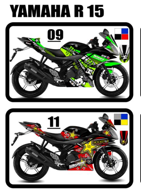 Sticker Dán Trang Trí Xe Hơi Yamaha R 15 2014 2015 2016 2017 / Variation R15 / Yamaha / R 15