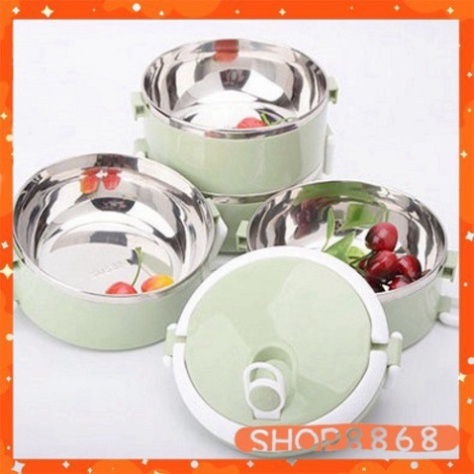 Hộp đưng cơm giữ nhiệt lúa mạch 4 tầng - kho giá sỉ hưng yên