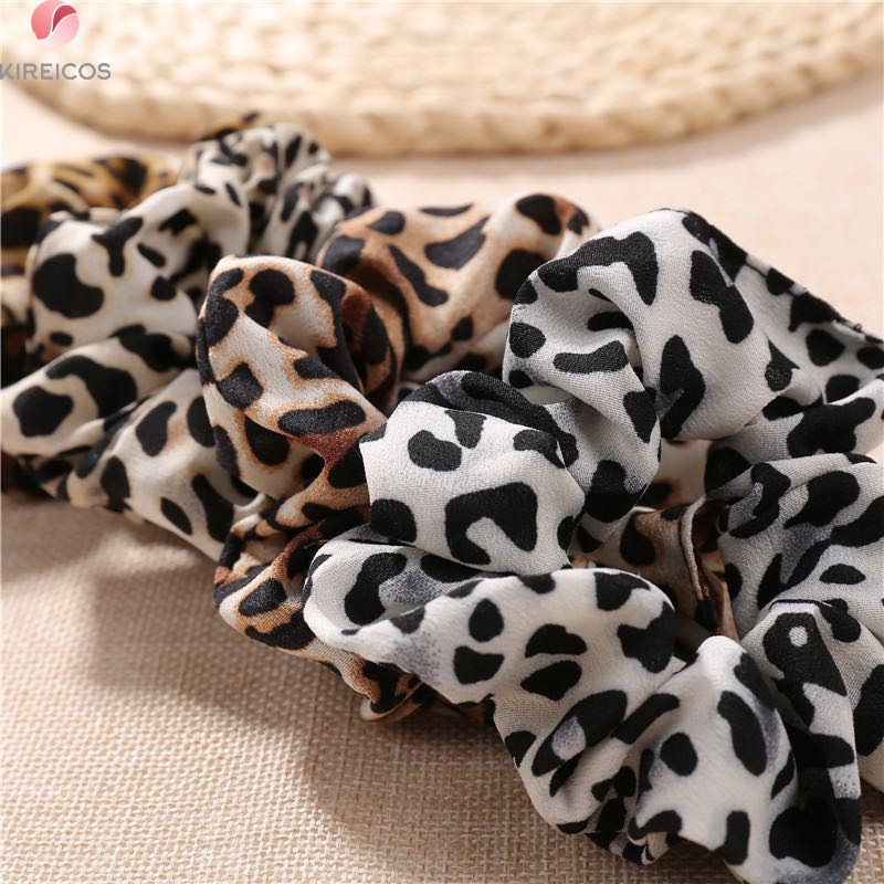 Dây Cột Tóc Bèo Họa Tiết Bò Sữa Da Beo Hot Trend