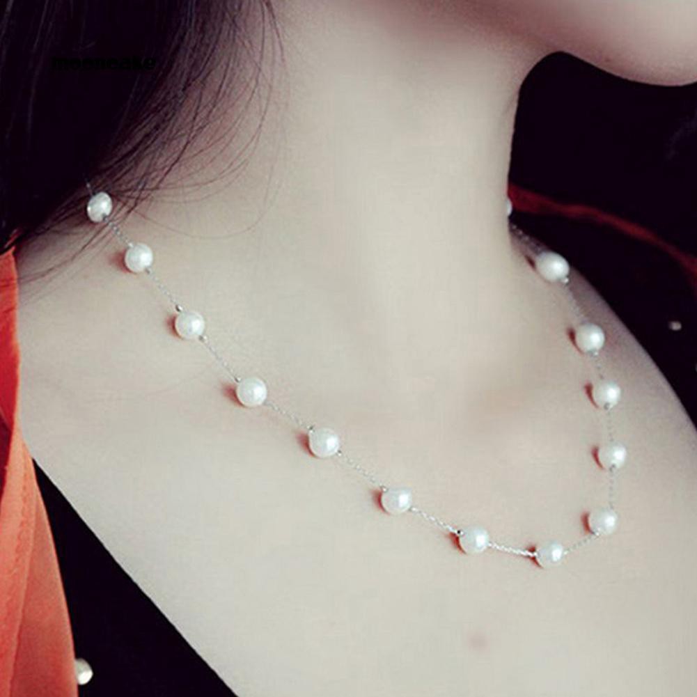 Vòng cổ choker đính ngọc trai nhân tạo thời trang