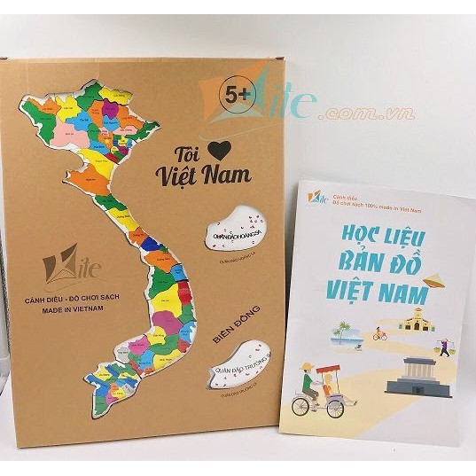 ĐỒ CHƠI GIÁO DỤC - ĐỒ CHƠI SẠCH - BẢN ĐỒ LẮP GHÉP VIỆT NAM CÓ NAM CHÂM (kèm học liệu)