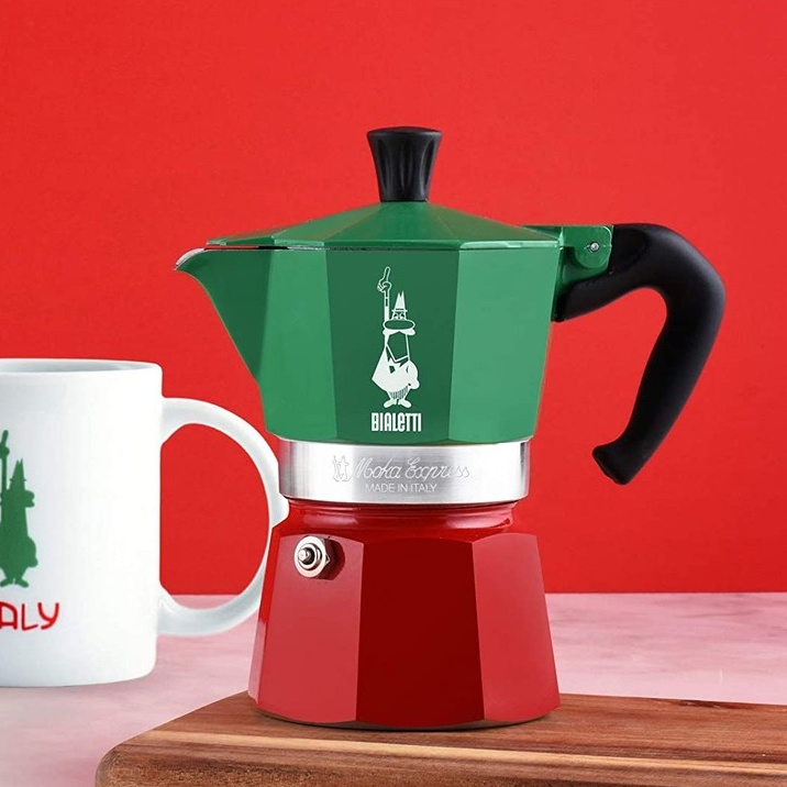 Ấm Pha Cà Phê Moka Bialetti Moka Express 3 Màu - Ấm Bialetti Moka Express Tricolor